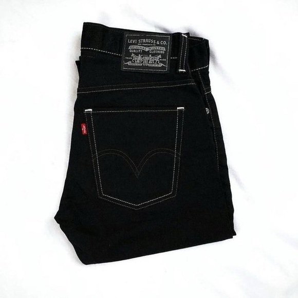 Vtg Y2K Levi's Skinny 511 Black Mid Rise Unisex Rocker Biker Metal Jeans Sz 31 - Picture 3 of 8